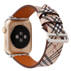 Classic Plaid Leather Watch Strap