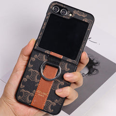 Arc de Triomphe Embossed Ring Holder Case for Galaxy Z Flip