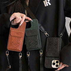 Cross-body Leather Card Case