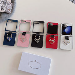 Electroplating Triangle Logo Ring Case Galaxy Z Flip