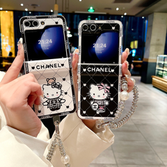 Cute Cat Bracelet Case for Galaxy Z Flip