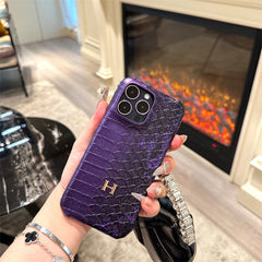 Luxurious purple leather case