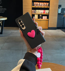 Cute Silicone Heart Fold Case