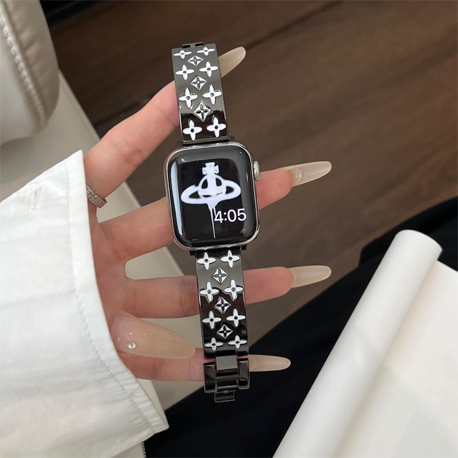 Embossed Metal Apple Watch Band