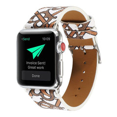 Leather Vintage Embossed Apple Watch Band