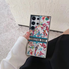 Leather Birdsong and Flowers Samsung Case