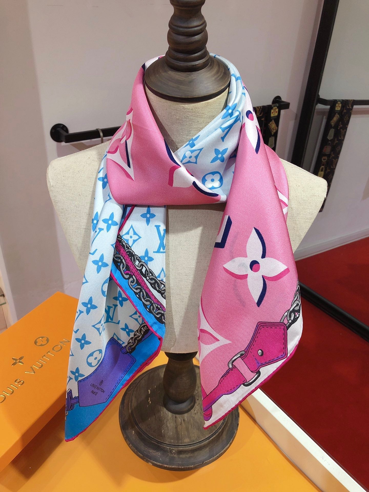 3D Monogram Square Scarf