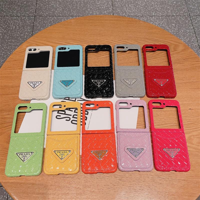 Multicolor Triangle Logo Card Case for Galaxy Z Flip