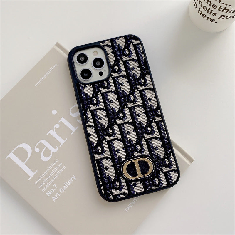 Embroidered Denim Case