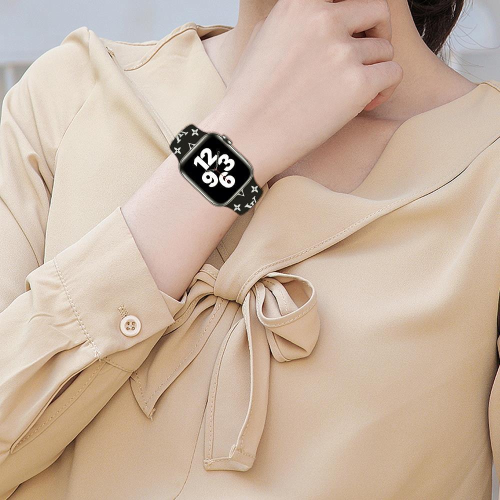 Retro Embossed Soft Silicone Apple Watch Band