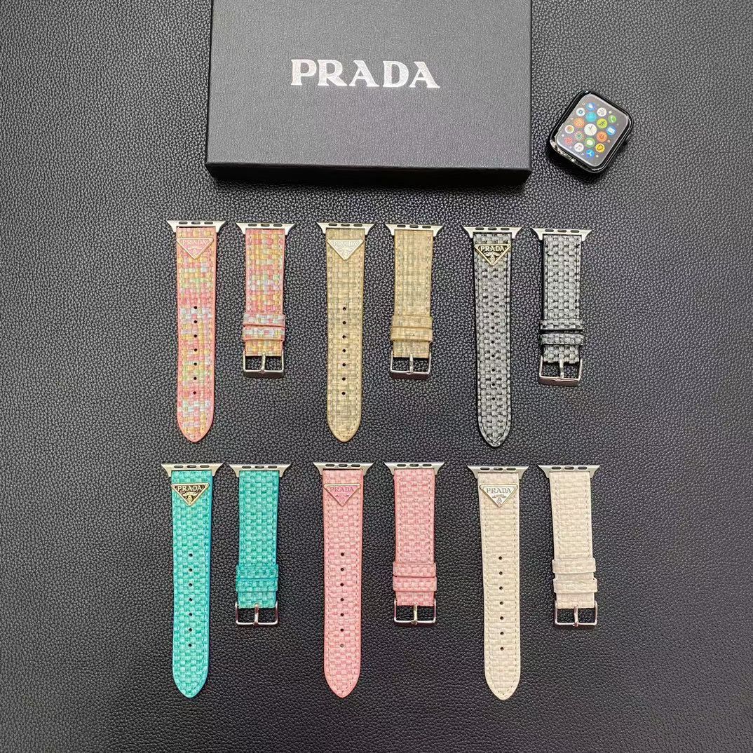 Woven Fabric Triangle Logo Apple Watch Band