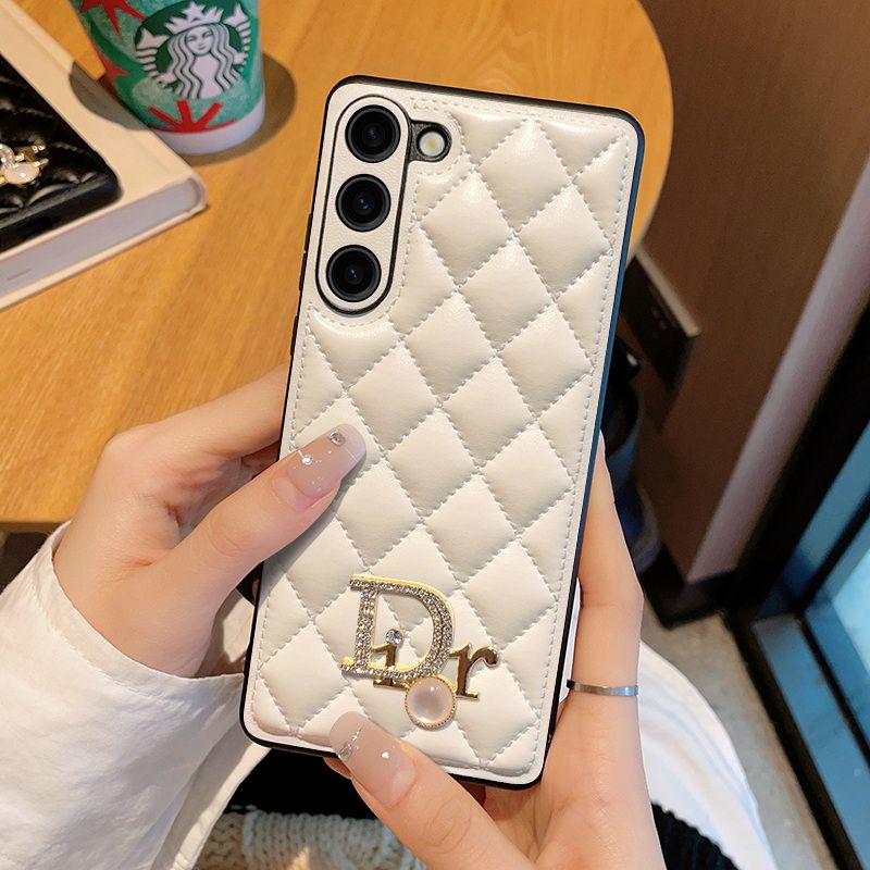 Luxury leather diamond embossed case