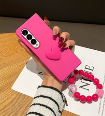 Cute Silicone Heart Fold Case