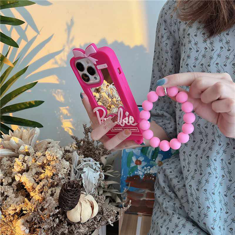 Cute cartoon silicone mirror case