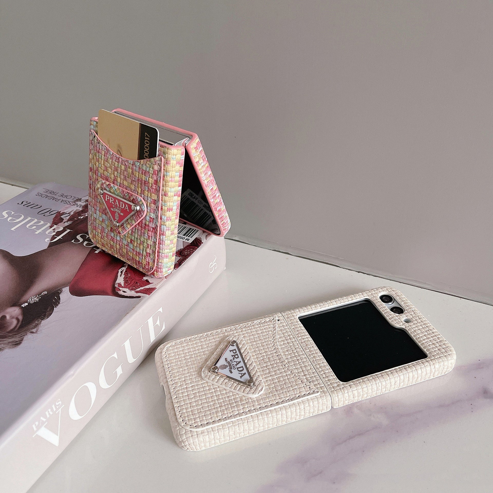 Triangle Logo Card Case for Galaxy Z Flip