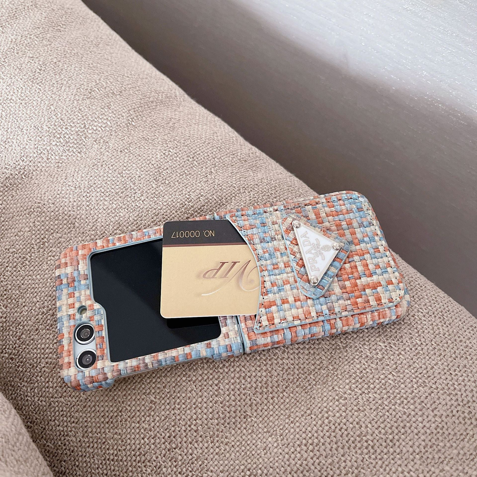 Triangle Logo Card Case for Galaxy Z Flip