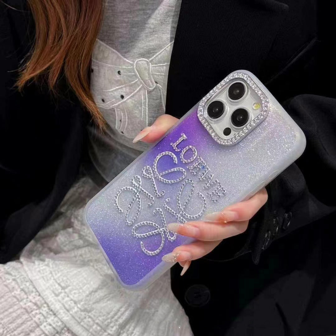 Cute gradient crystal case