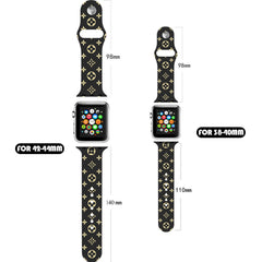 Retro Embossed Soft Silicone Apple Watch Band