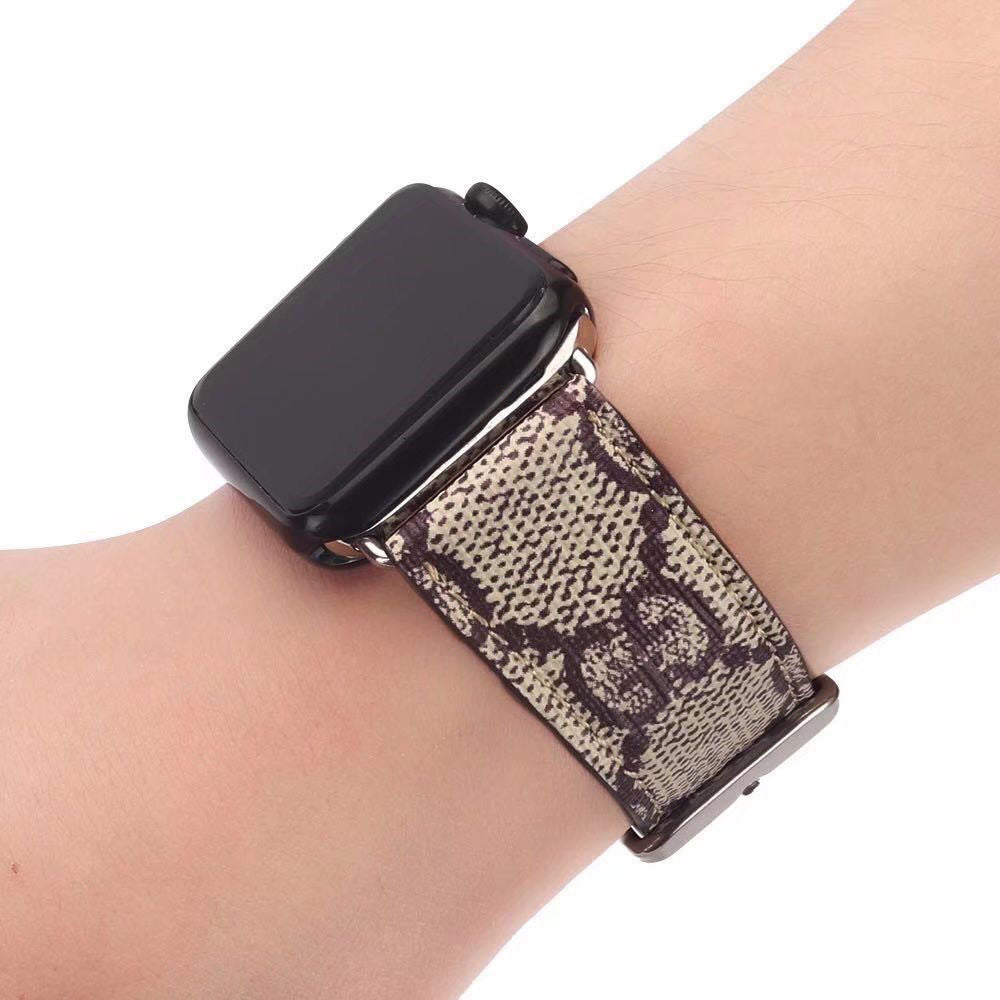 Vintage Embossed Leather Apple Watch Band