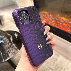 Luxurious purple leather case