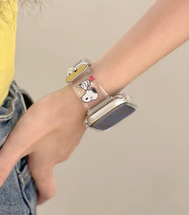 Cute cartoon silicone transparent watch strap