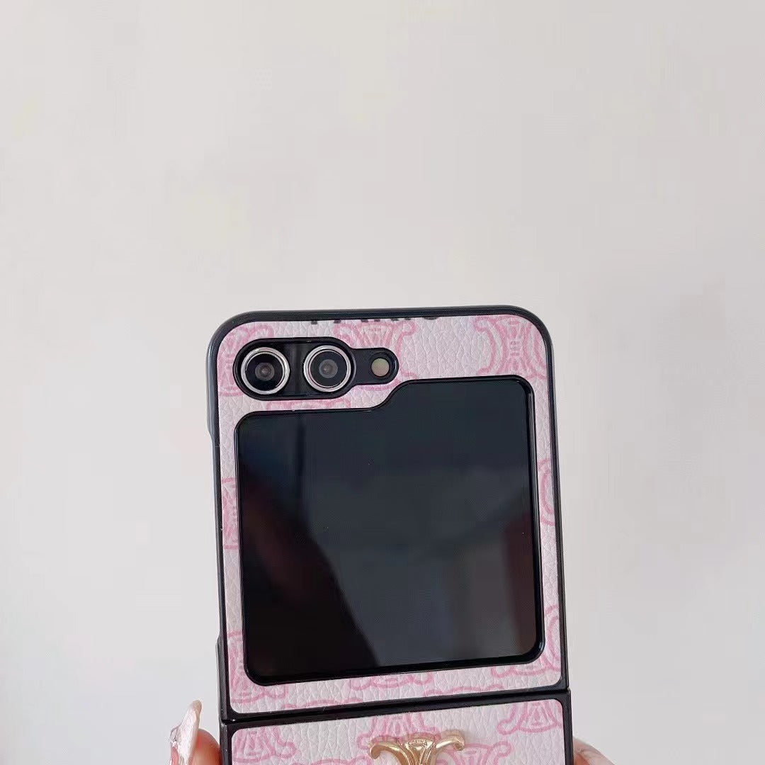 Cute Arc de Triomphe Pink Case for Galaxy Z Flip