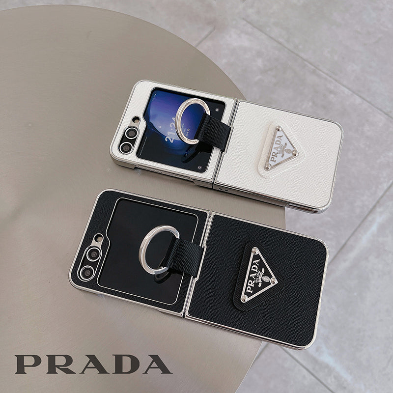 Electroplating Triangle Logo Ring Case Galaxy Z Flip