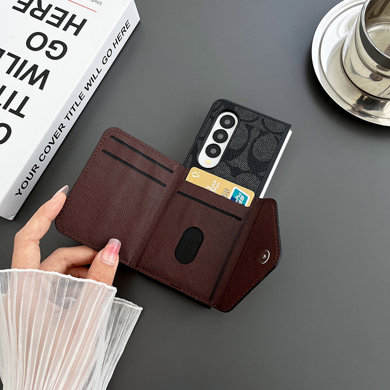 Retro Leather Card Holder Wallet Fold Case