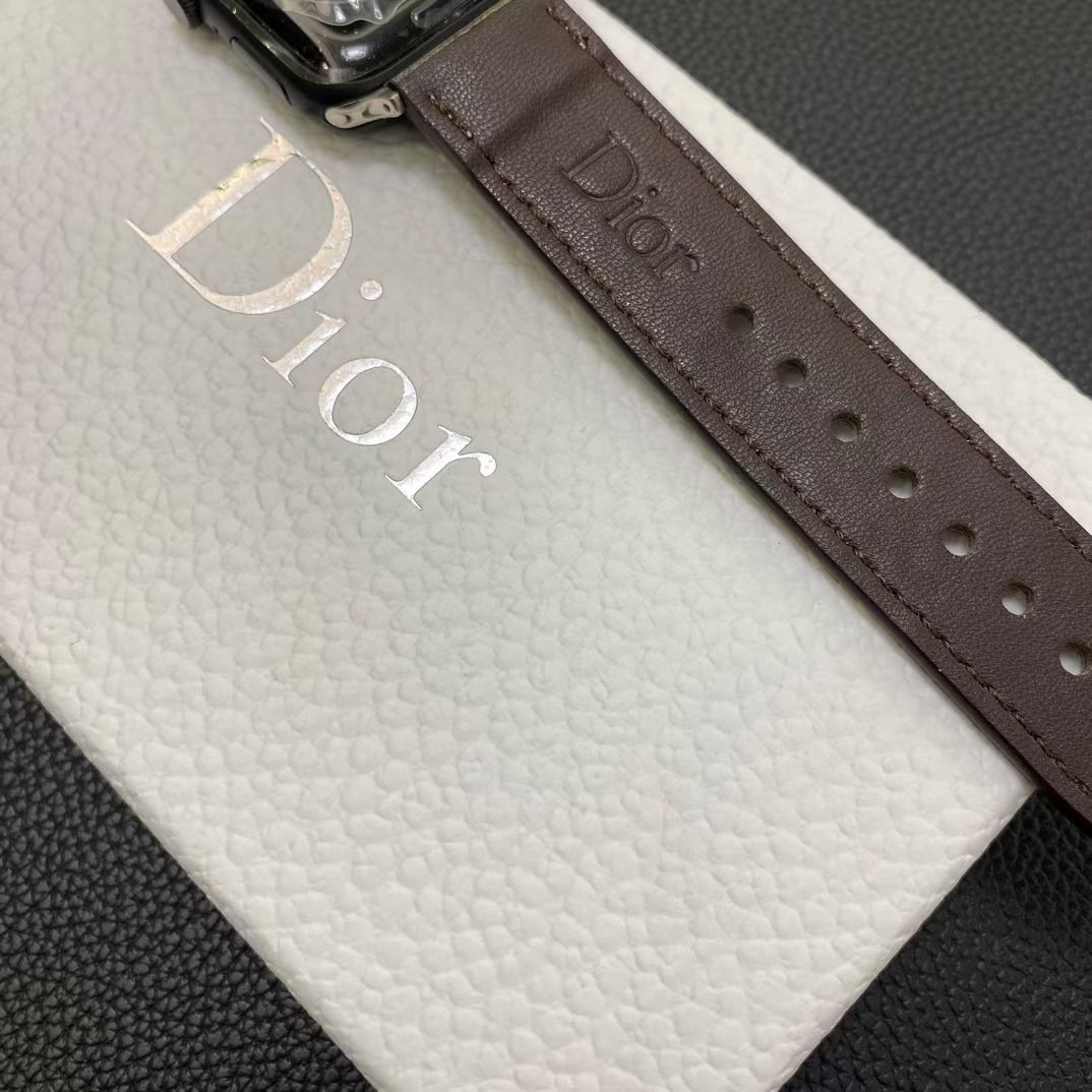 Embossed Fashion Leather Apple Watch Band