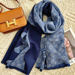 Colorblock Edition Letter Jacquard Scarf