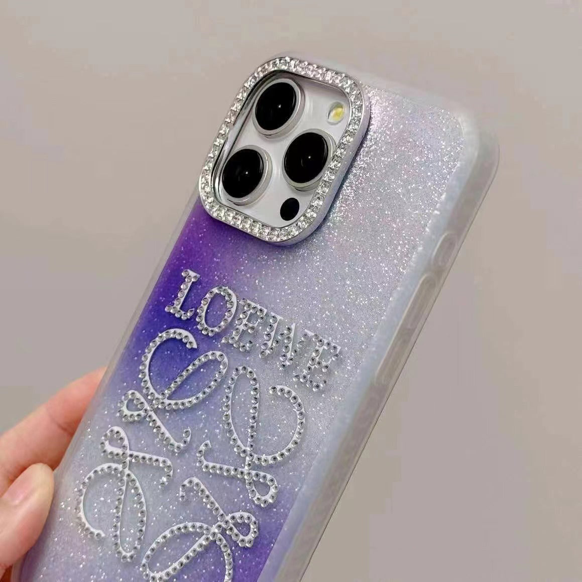 Cute gradient crystal case