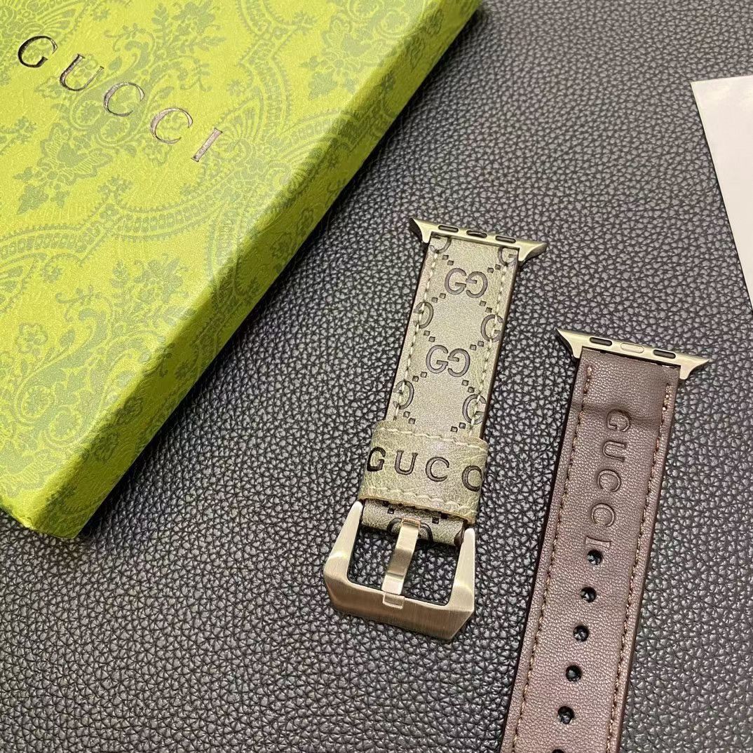 G Embossed Leather Apple Watch Band