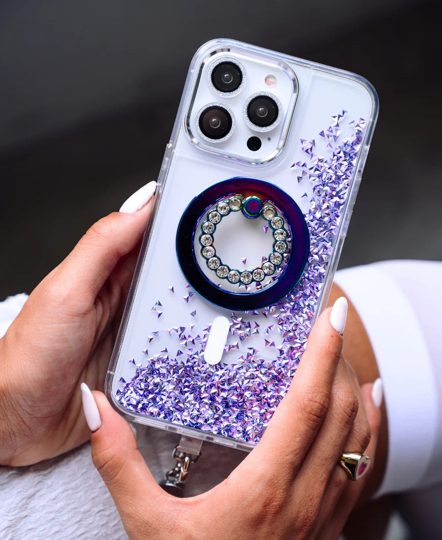 Purple Prism Glitter MagSafe Phone Case