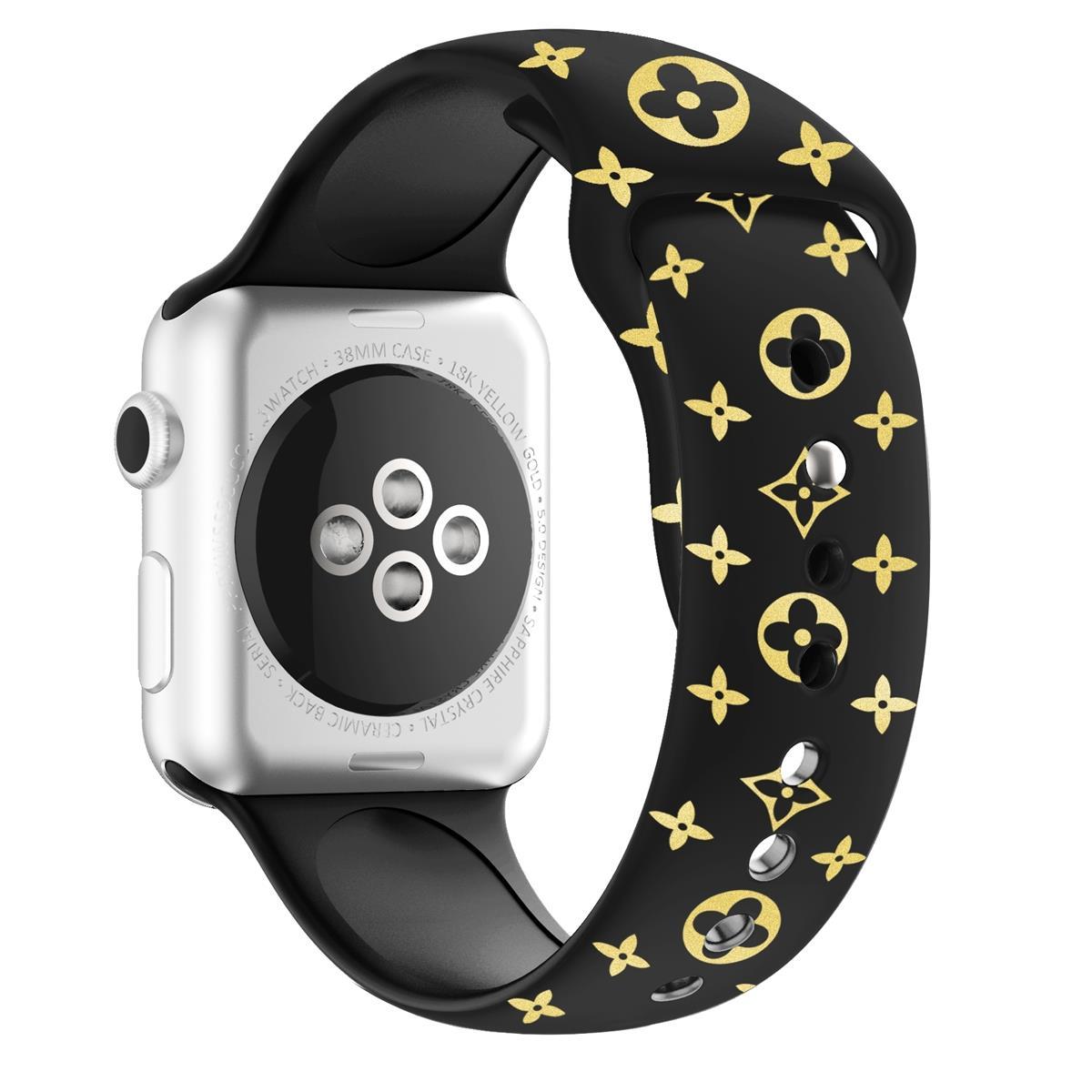 Retro Embossed Soft Silicone Apple Watch Band