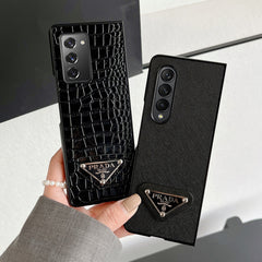 Luxury Embossed Leather Fold Case