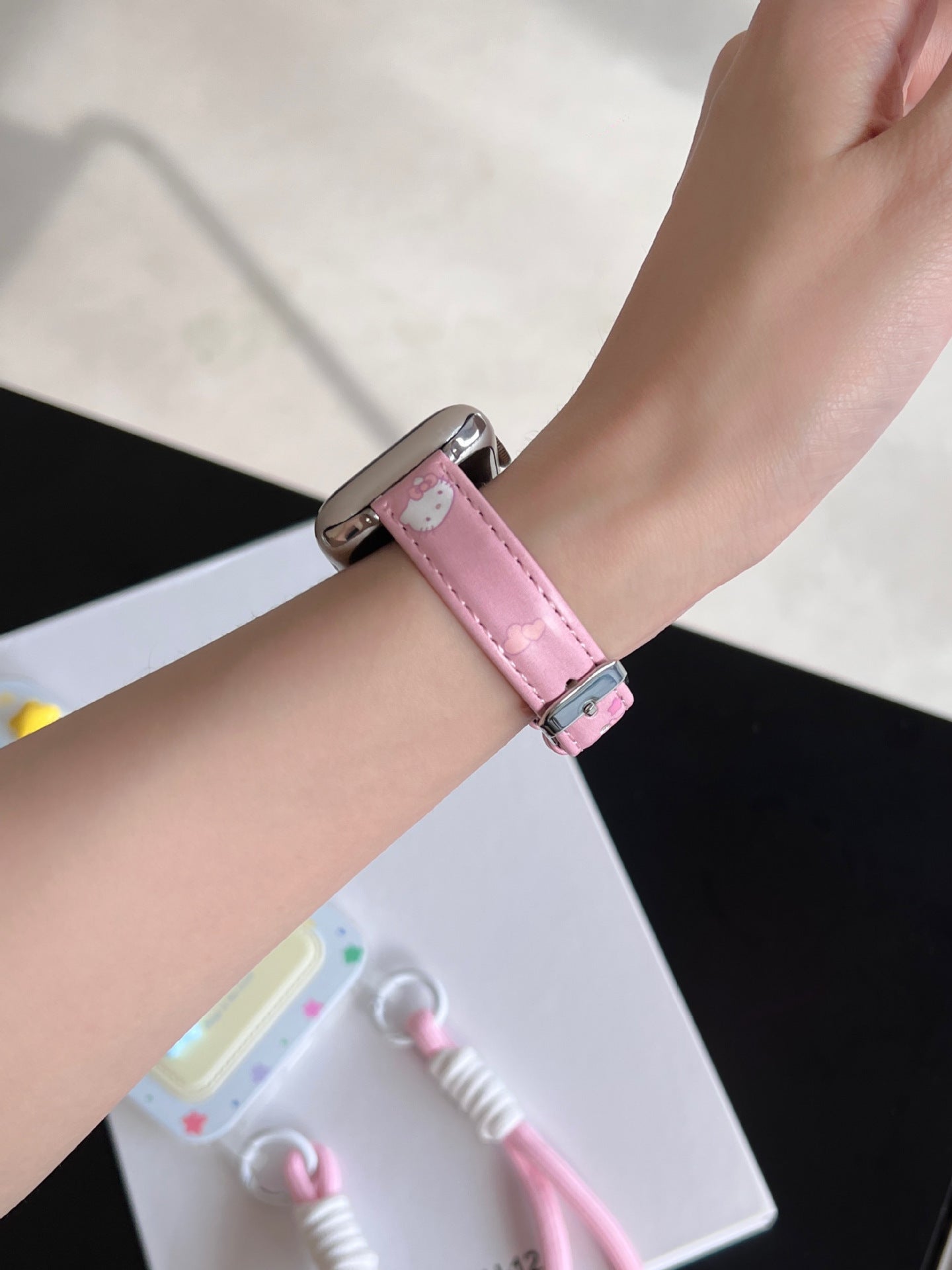 Cute cartoon leather strap