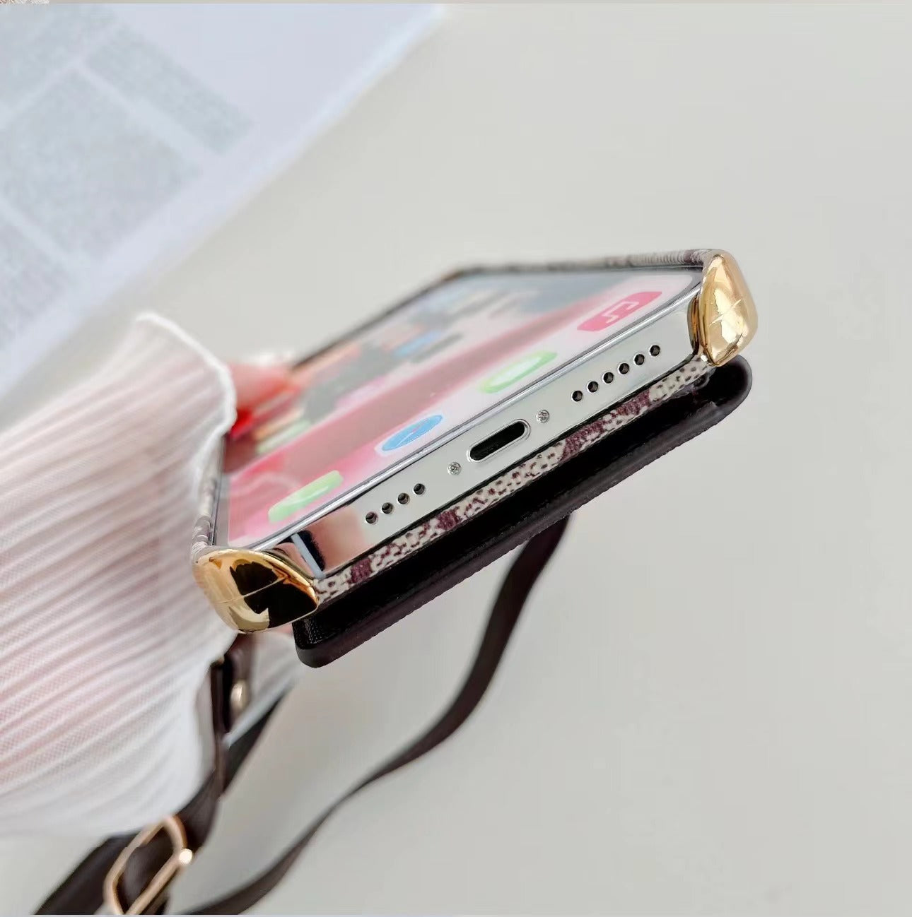 Luxury Electroplated Crossbody Coin Purse Case