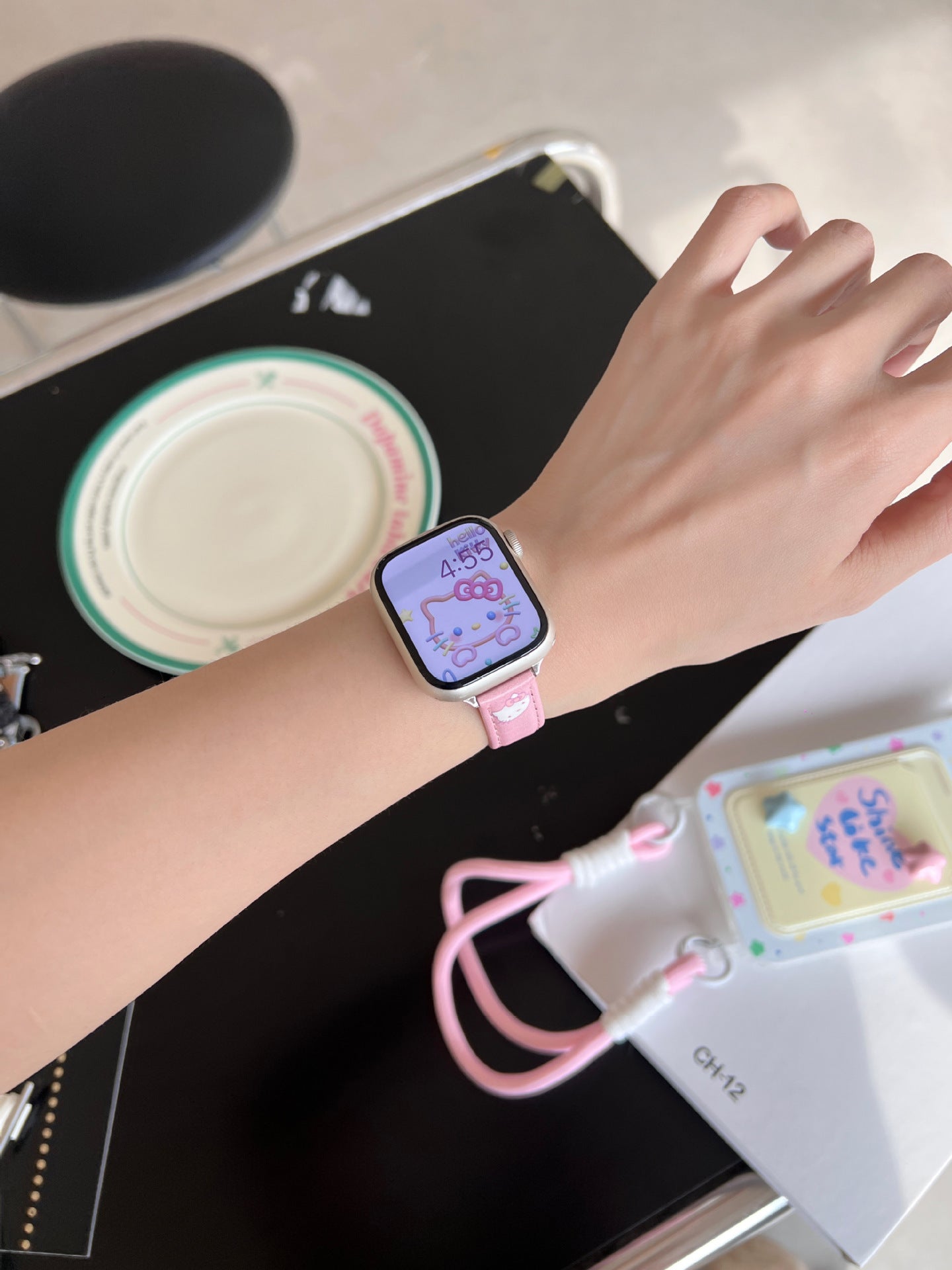 Cute cartoon leather strap