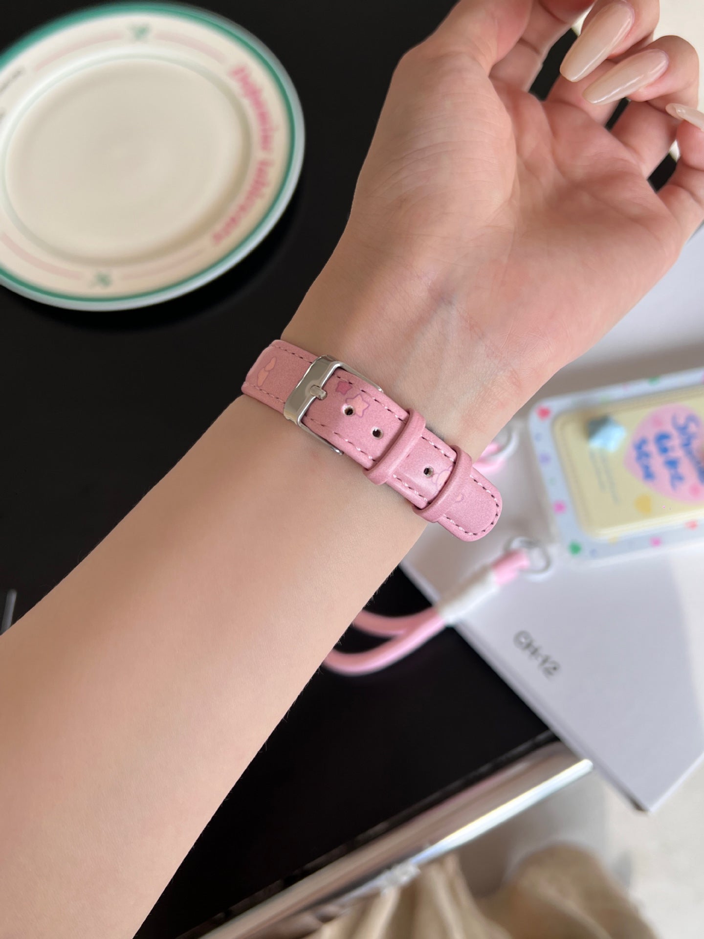 Cute cartoon leather strap