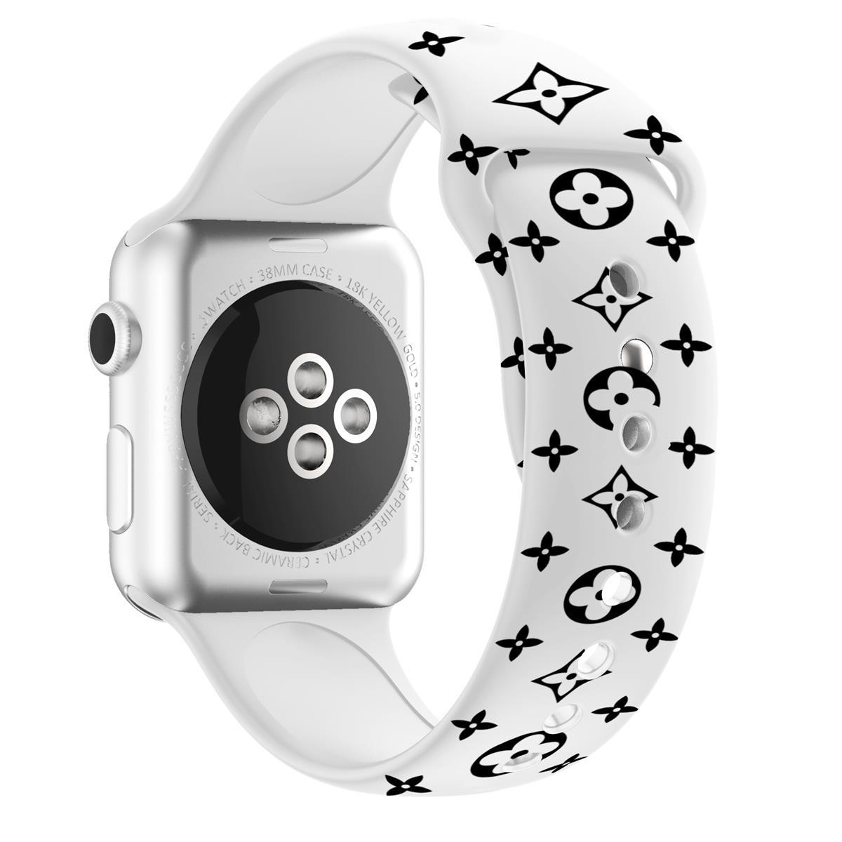 Retro Embossed Soft Silicone Apple Watch Band