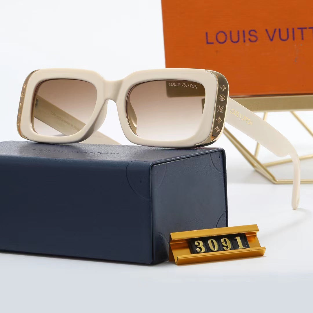 Luxury Cat-Eye Metal Square Frame Sunglasses