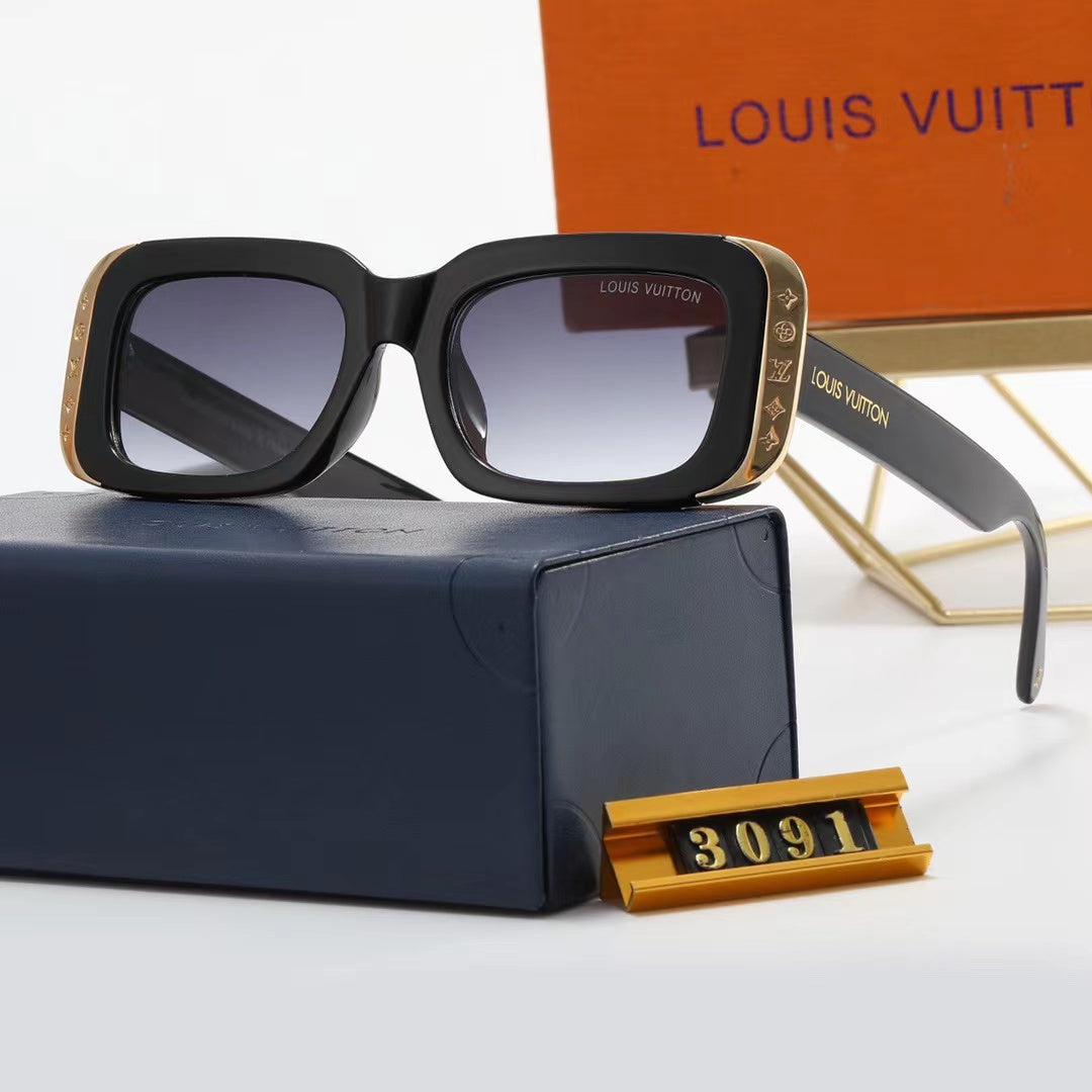 Luxury Cat-Eye Metal Square Frame Sunglasses