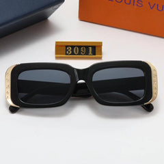 Luxury Cat-Eye Metal Square Frame Sunglasses