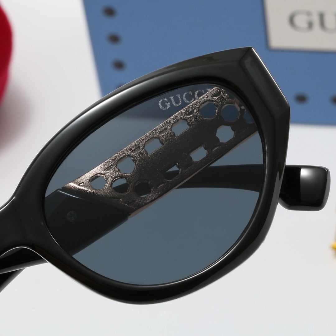 Luxury Cat-Eye Hollow Temple Sunglasses