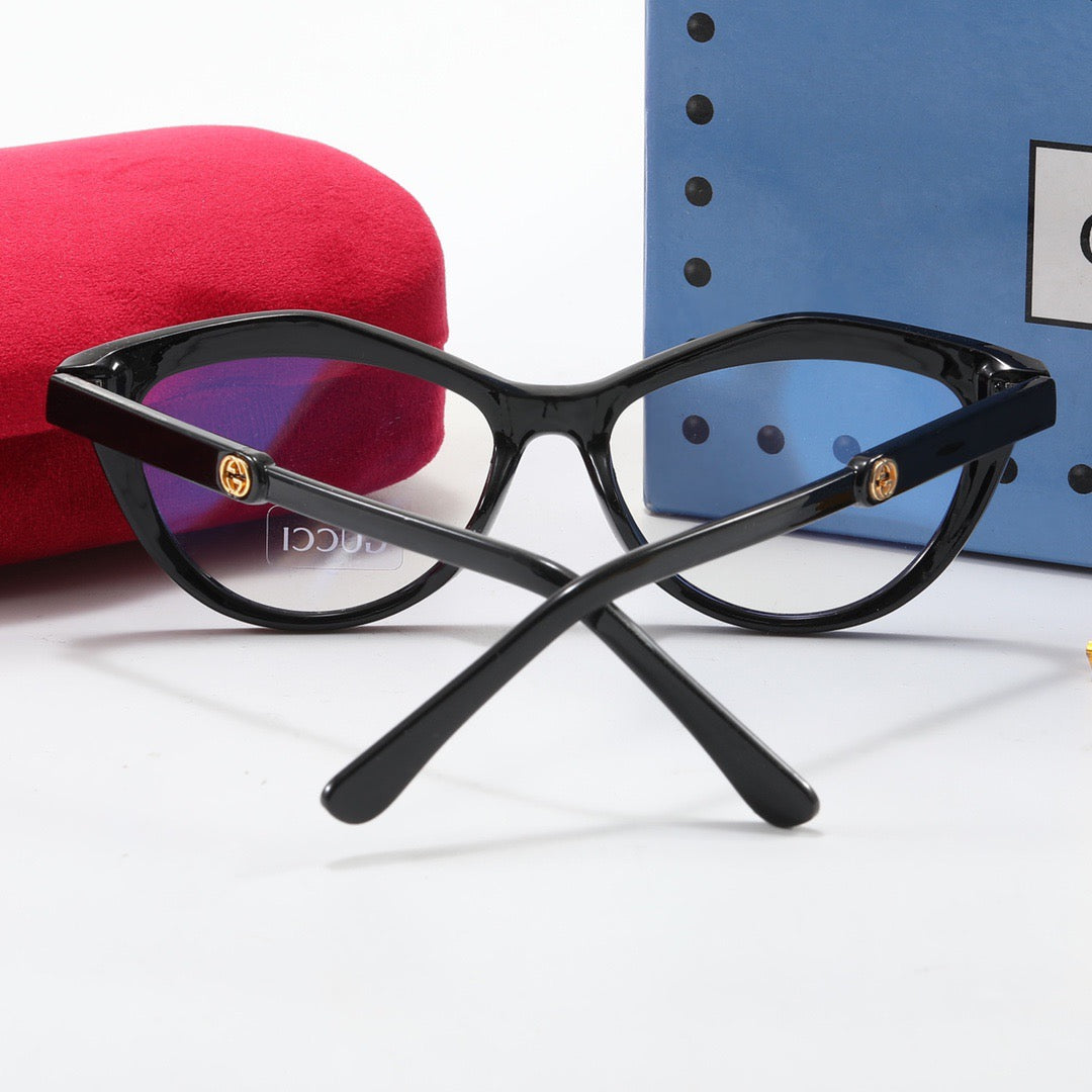 Cat-eye clear lens glasses