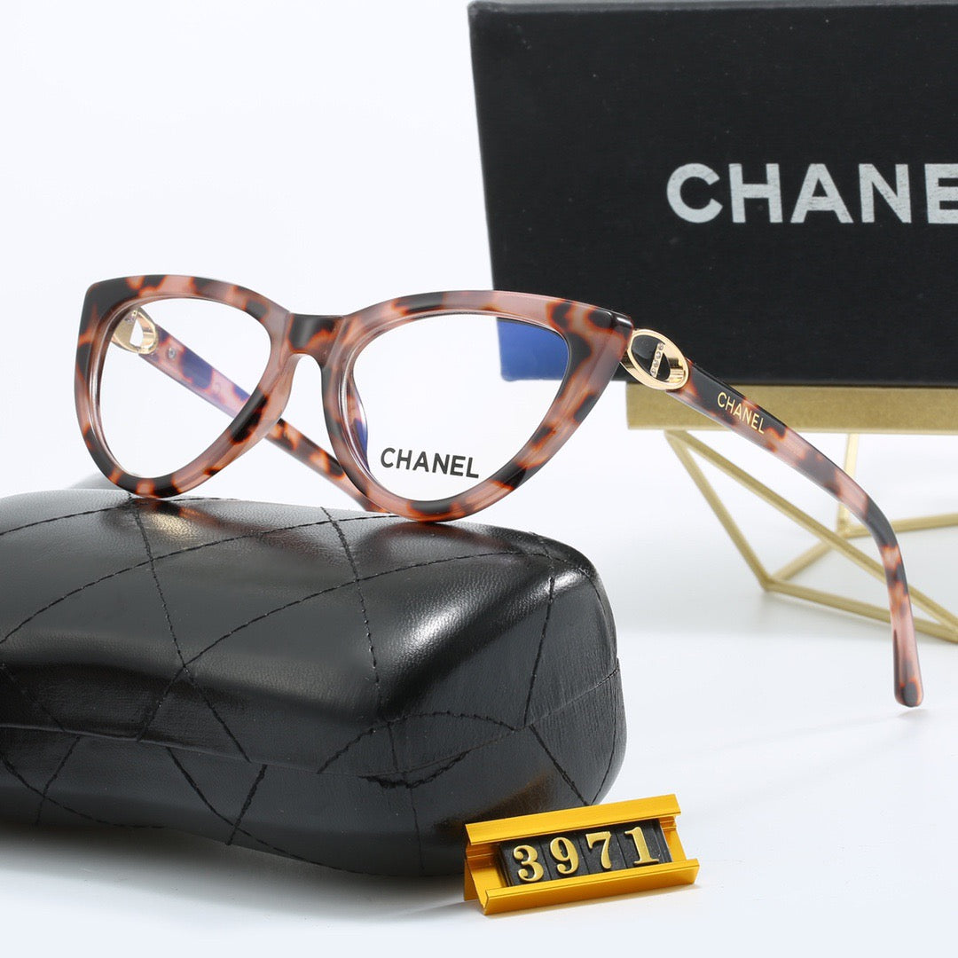 Cat-eye gold logo sunglasses