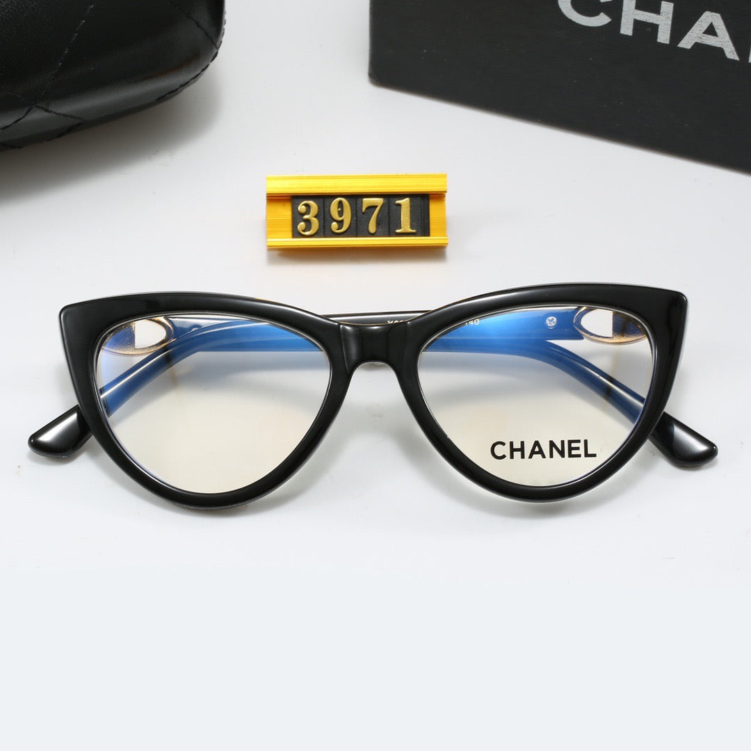 Cat-eye gold logo sunglasses