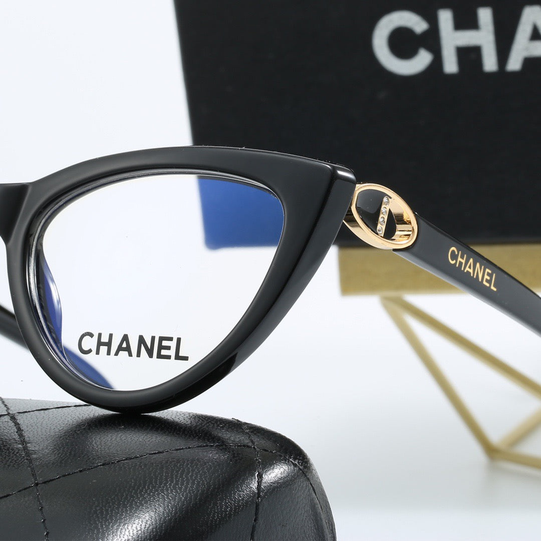 Cat-eye gold logo sunglasses