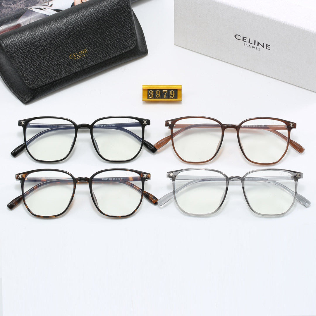 Transparent square frame glasses