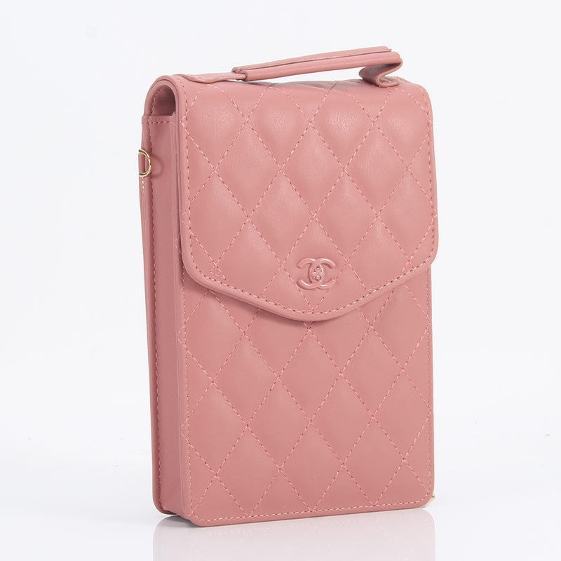 Luxury diamond leather mobile phone bag